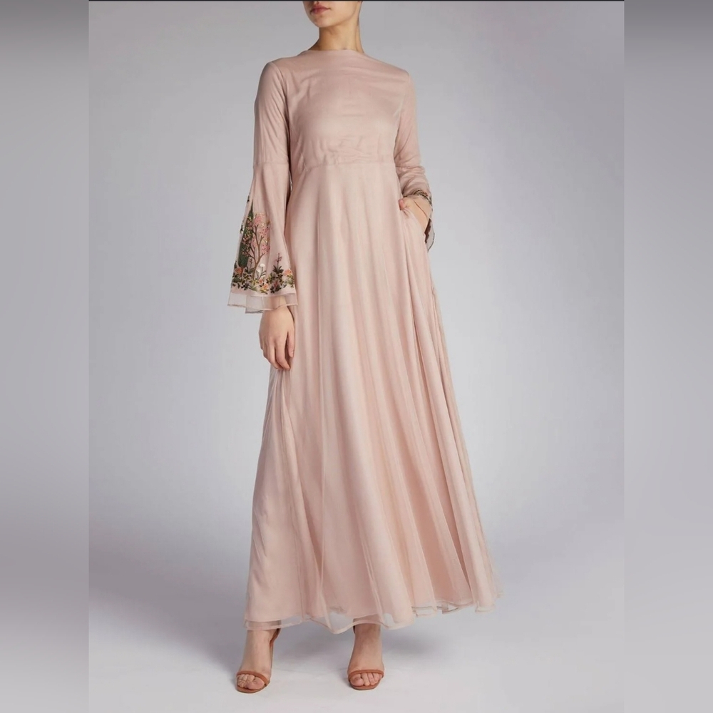 NWT Aab Miniature Garden Maxi Dress Pink - Size XXL